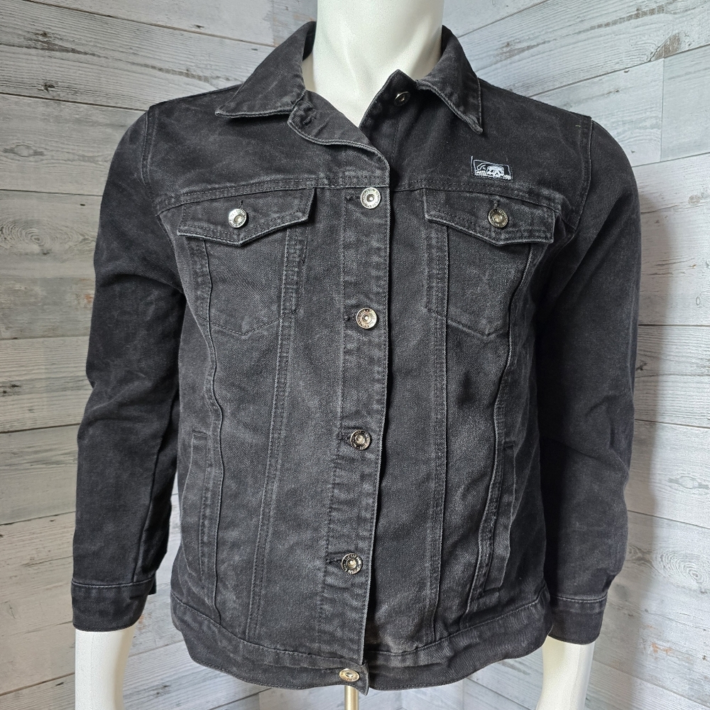 Lurking Class Sketchy Tank Denim Jacket Skull Roses Black Red Unisex Small